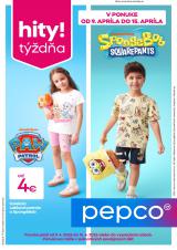 1. strana letáka Pepco 9. 4. - 15. 4. 2026 Labková patrola a Spongebob